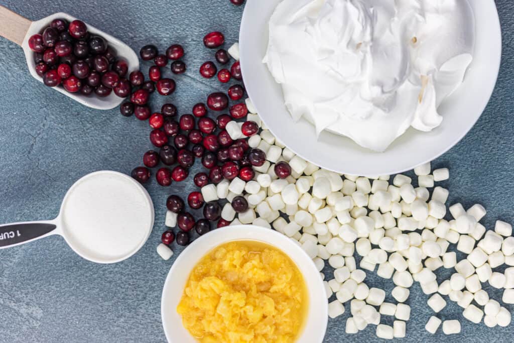 fluffy cranberry salad ingredients