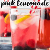 a close up of a glass of sparkling lemonade