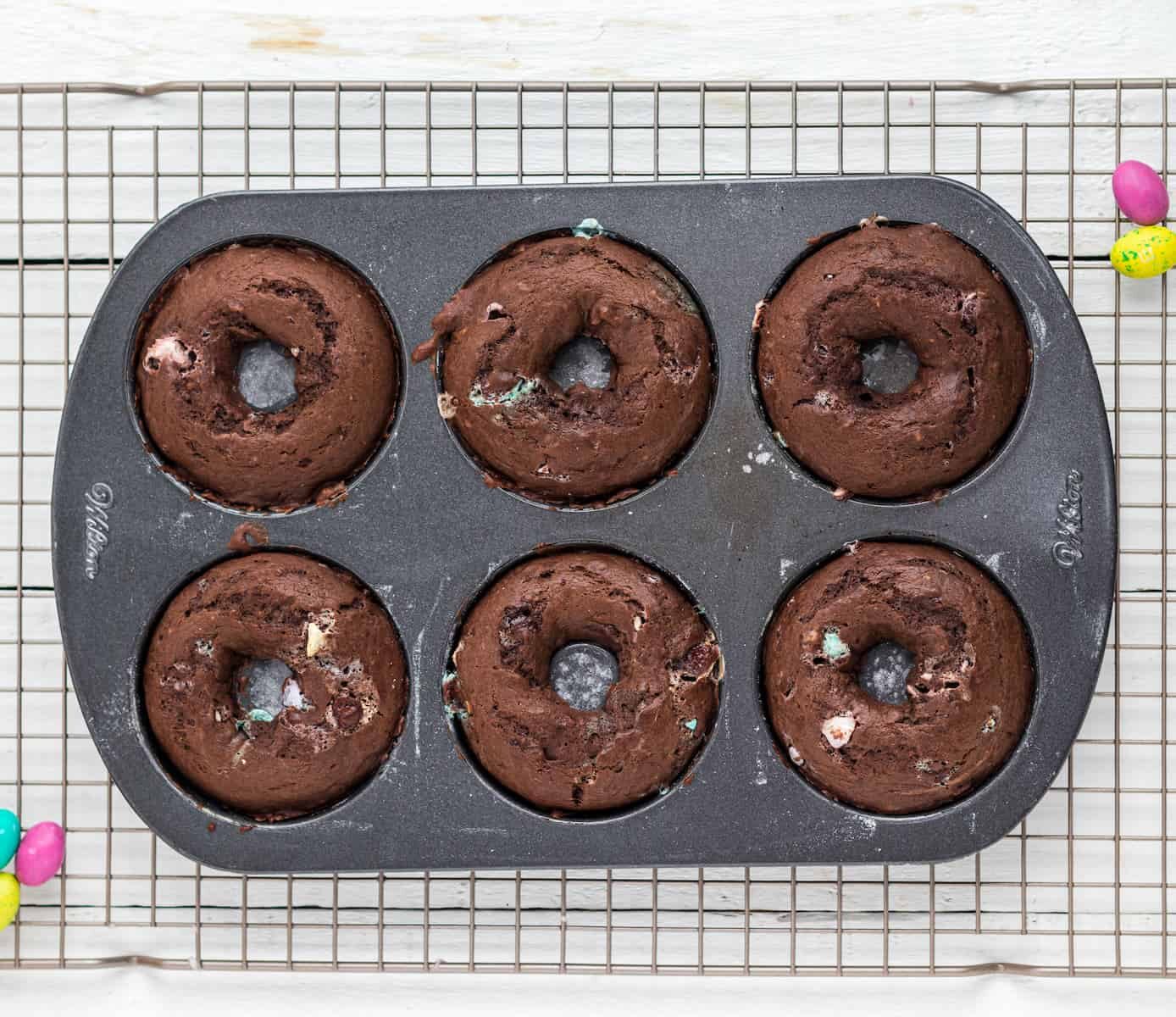 cooked donuts in the pan