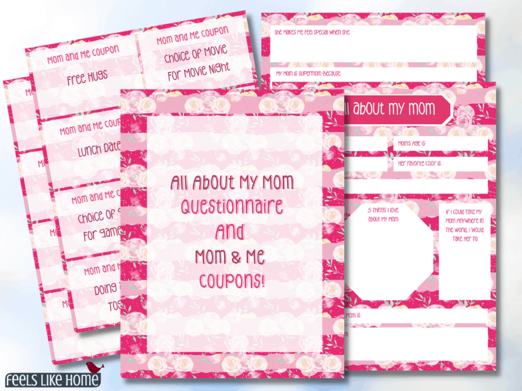 Mother's Day printable interview questions for kids