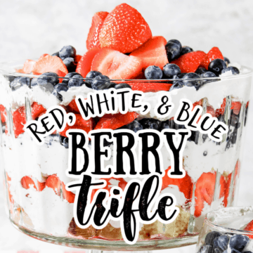 red white and blue trifle with pound cake