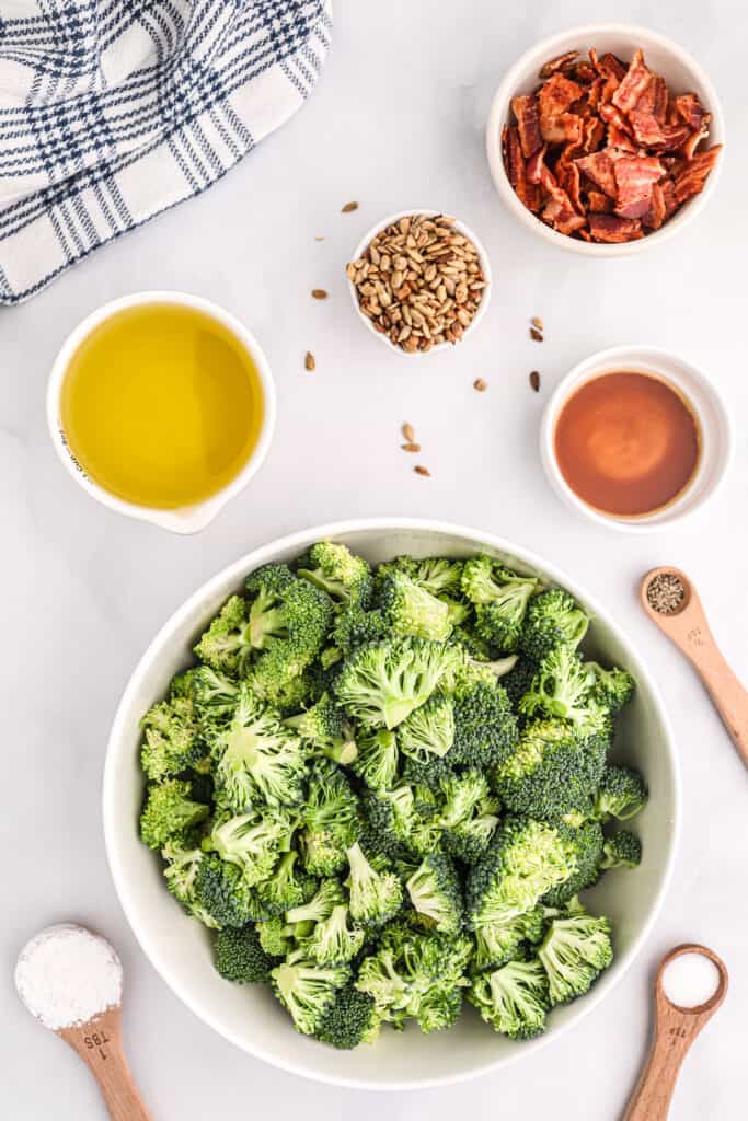 ingredients in bowls