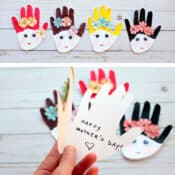 handprint card for Mother's Day