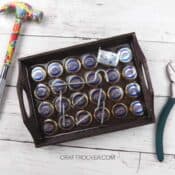bottle caps magnetic tray