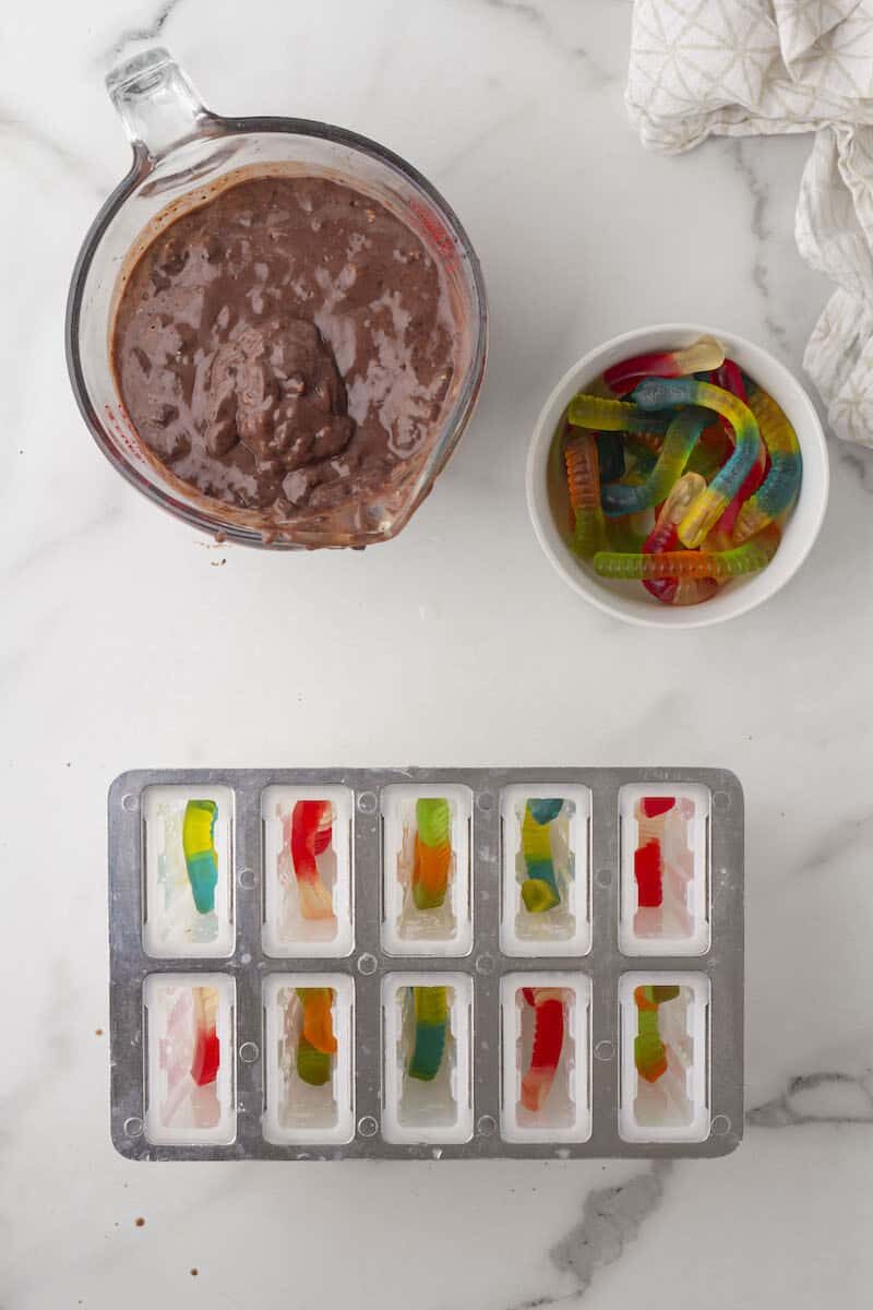 popsicle molds with gummy worms