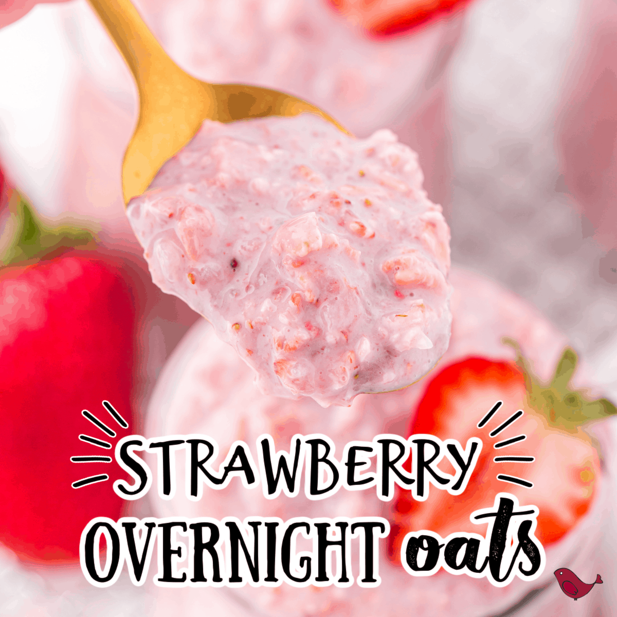 Strawberry Banana Overnight Oats - Hey Nutrition Lady