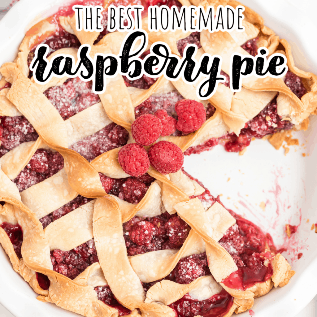 raspberry pie with one slice missing