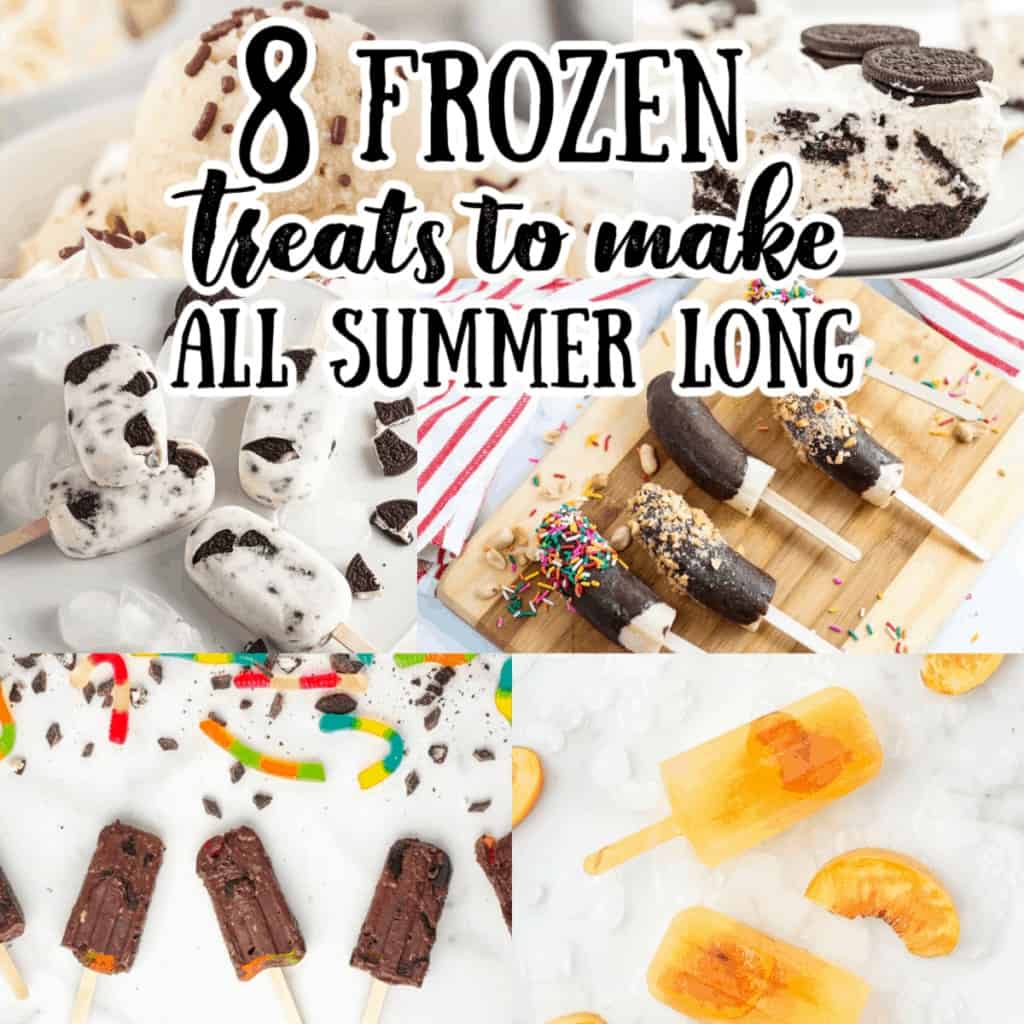 a collage of frozen treats for summer