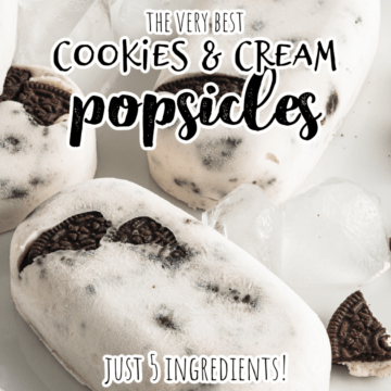 cookies and cream popsicles with Oreo cookies