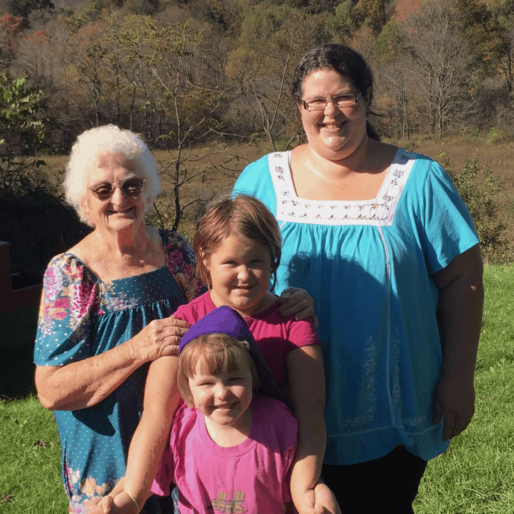 Tara Ziegmont and Old Grandma with Grace and Allie