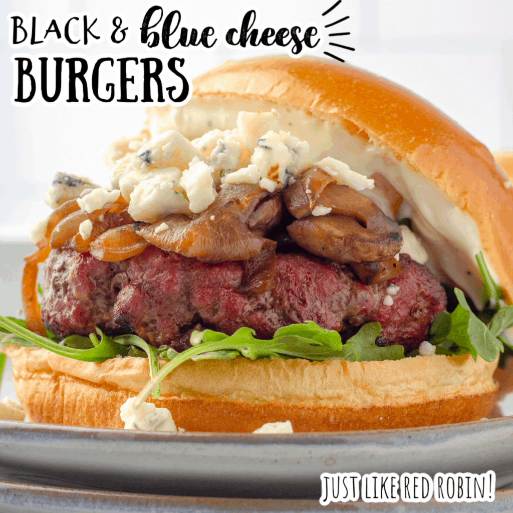 black and blue burger