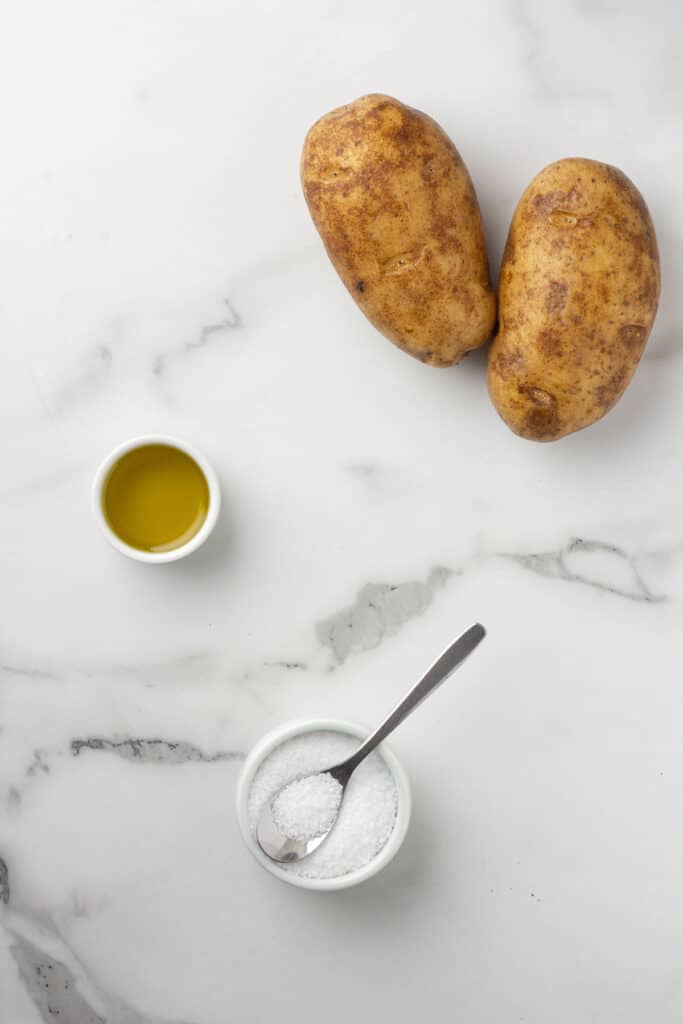 potatoes, oil, and salt