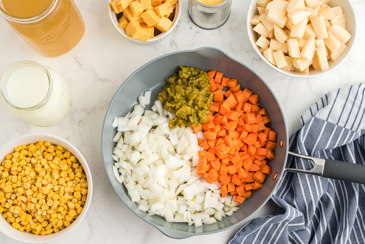 sauté the veggies in oil