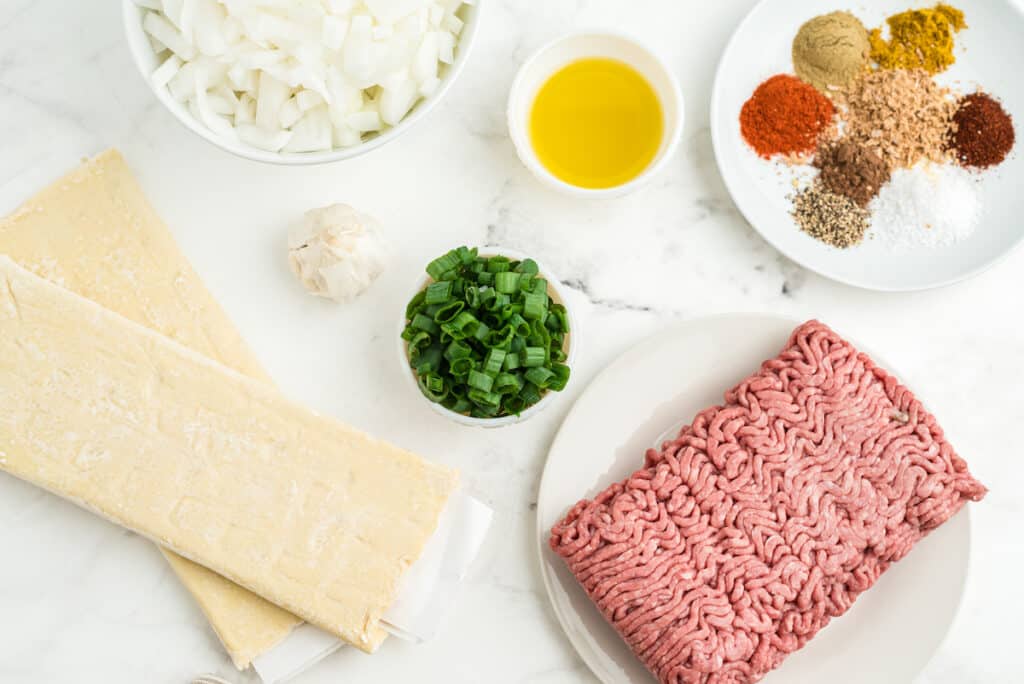 Jamaican meat pie ingredients