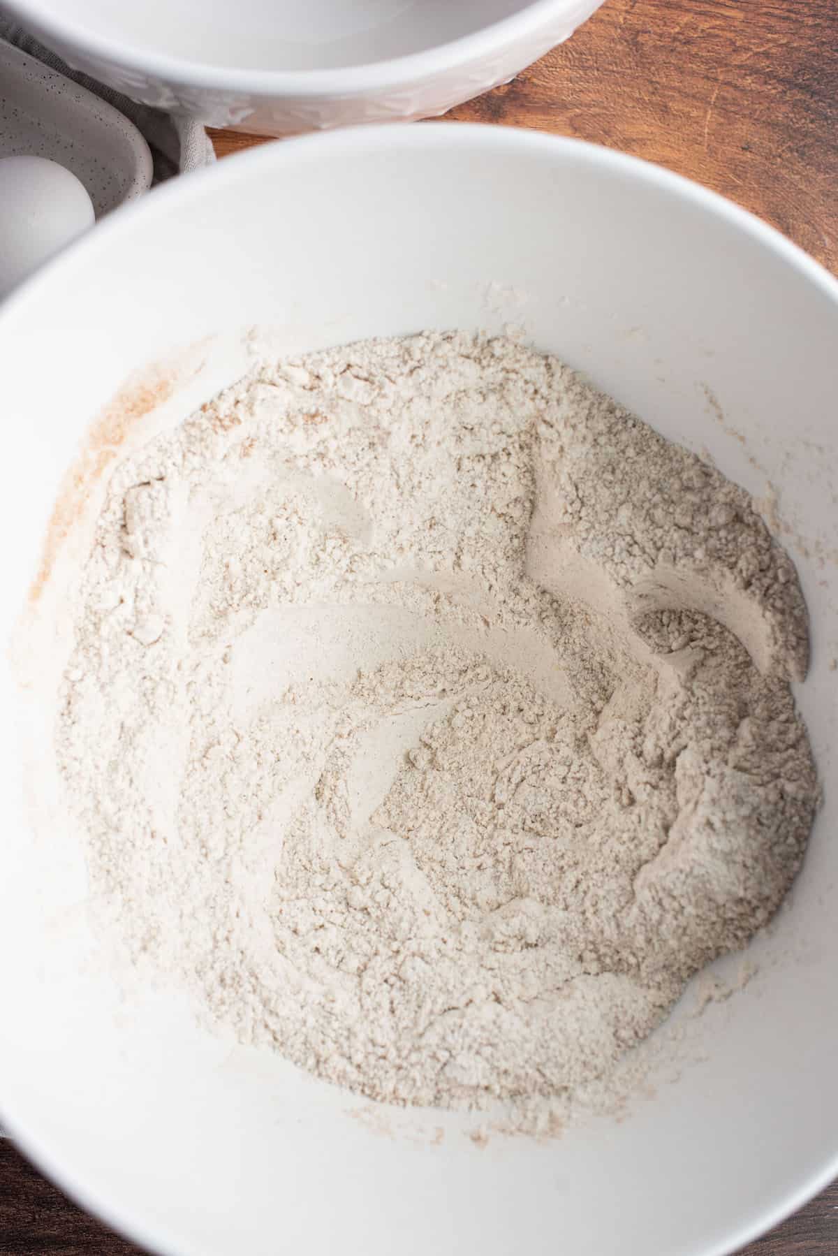 dry ingredients whisked together