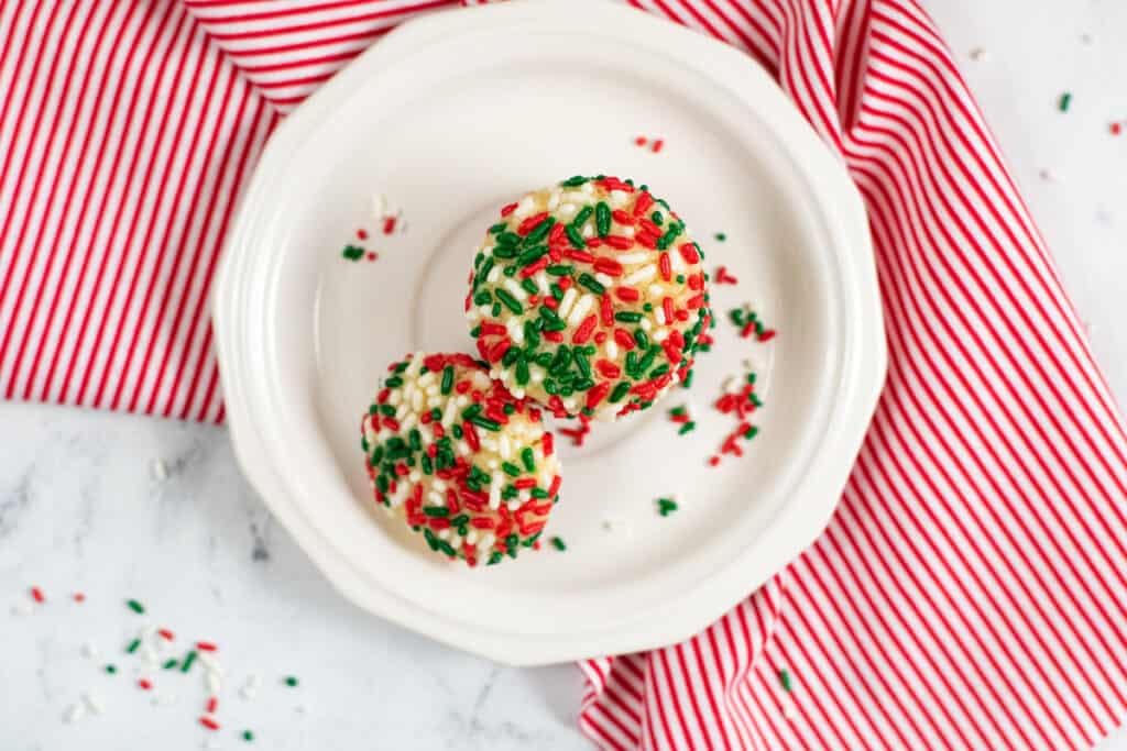 sprinkles cookies on a small plate