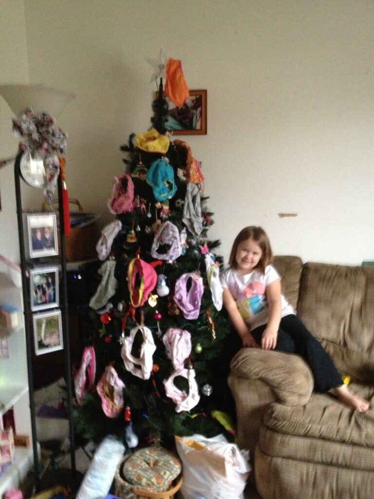 underwear on the Christmas tree