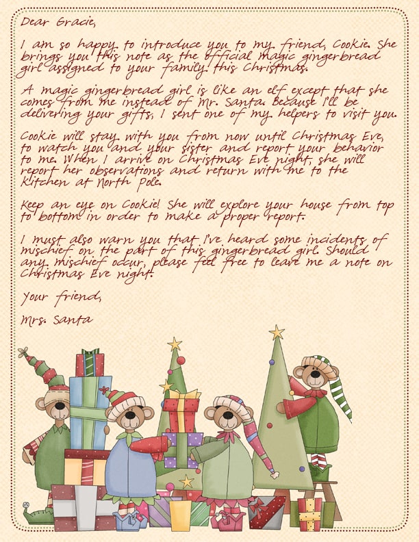 a letter of introduction from Santa about the elf on the shelf