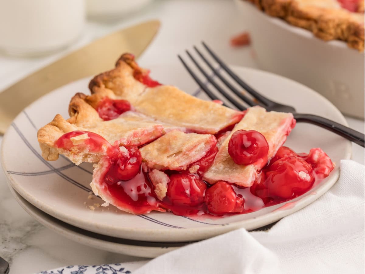 Easy cherry pie with canned pie filling