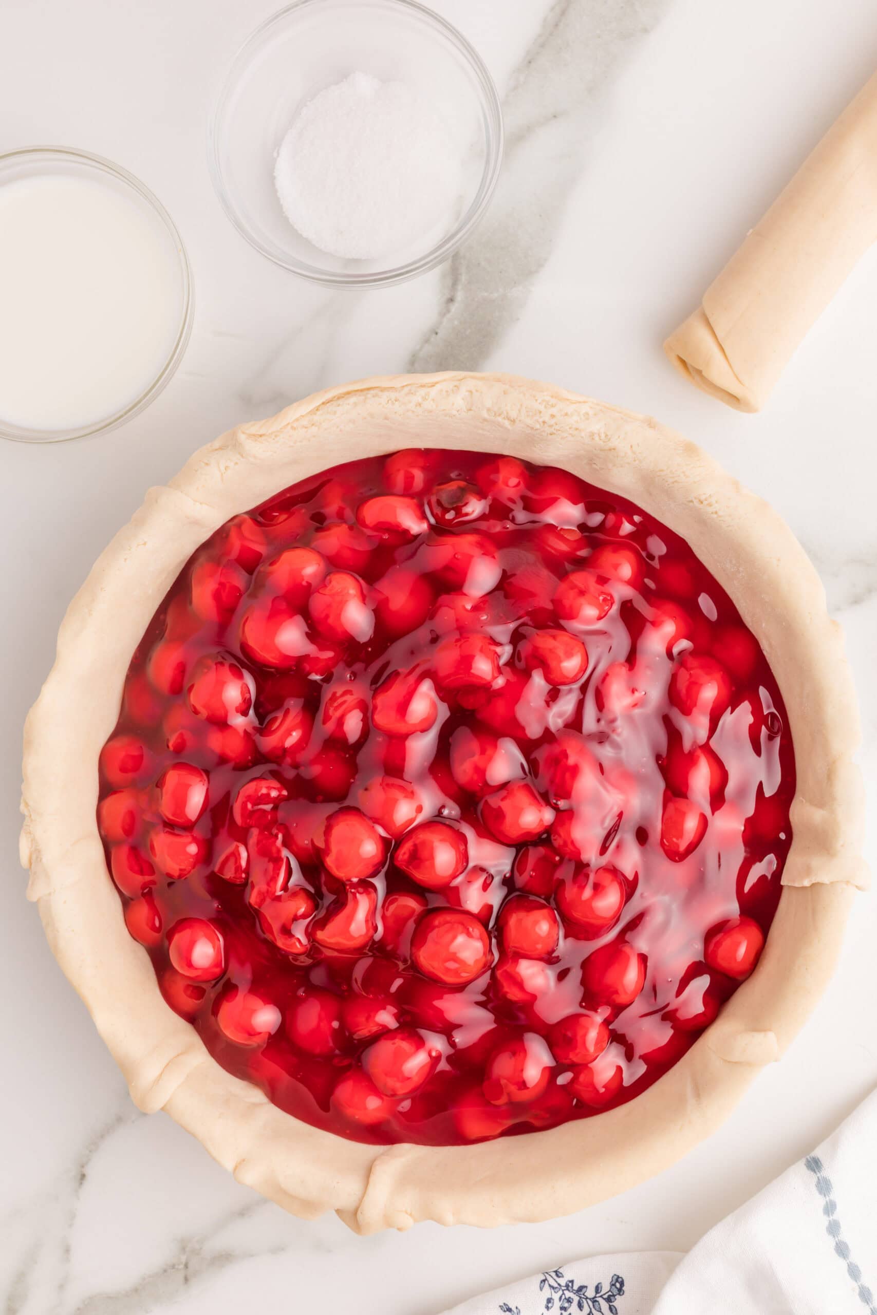 Cherry pie with canned cherry pie filling