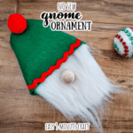 DIY no sew gnome ornament with felt and faux fur