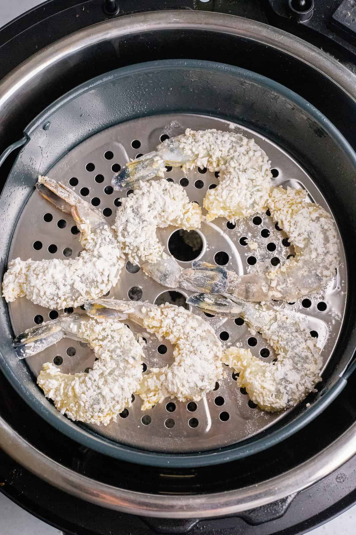 raw shrimp in the air fryer