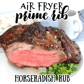 air fryer prime rib roast with horseradish rub