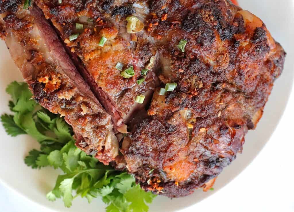 air fried prime rib with a horseradish crust