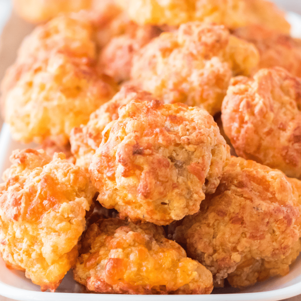 Classic Cheddar Cheese Sausage Balls with Bisquick