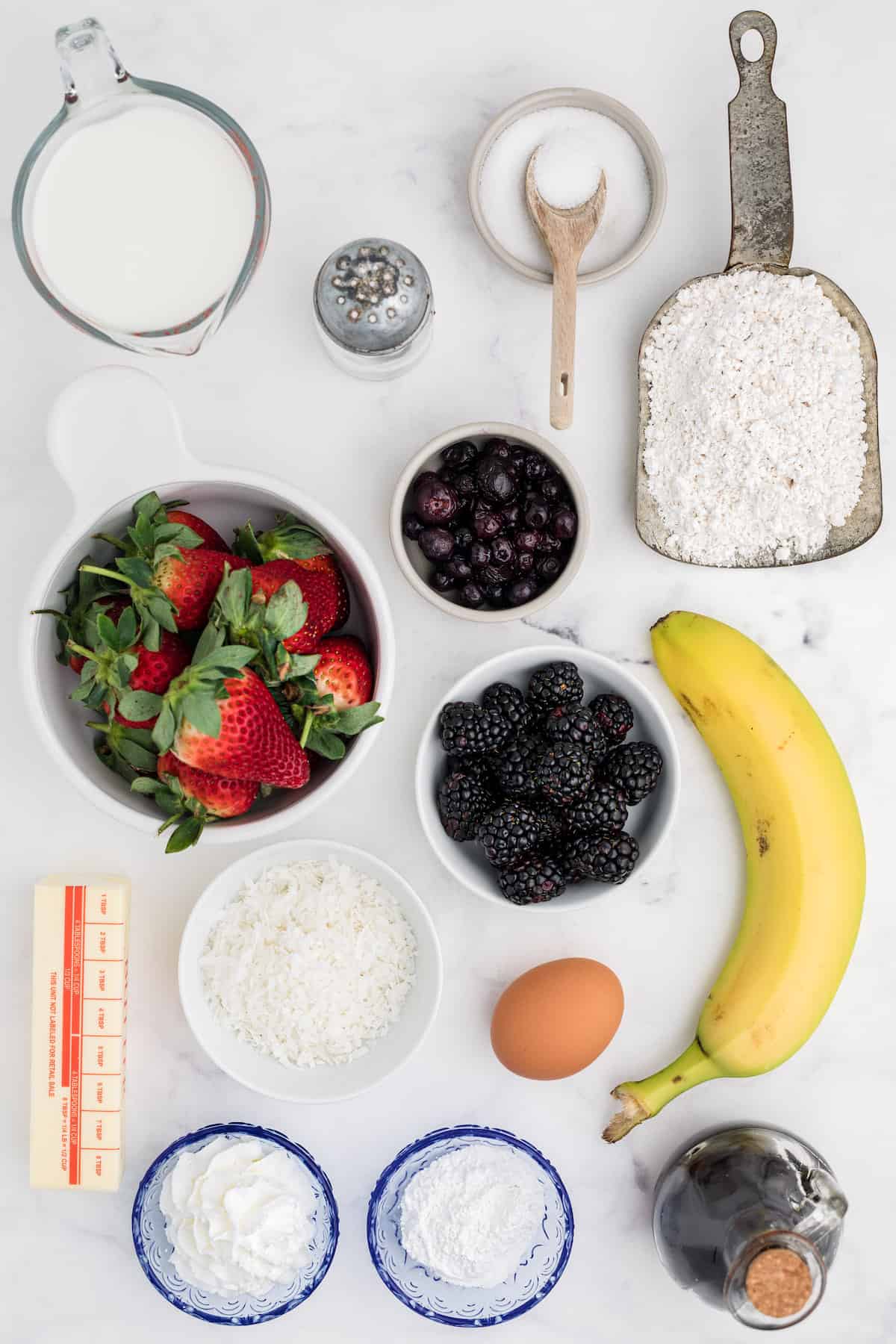 ingredients for homemade bunny pancakes