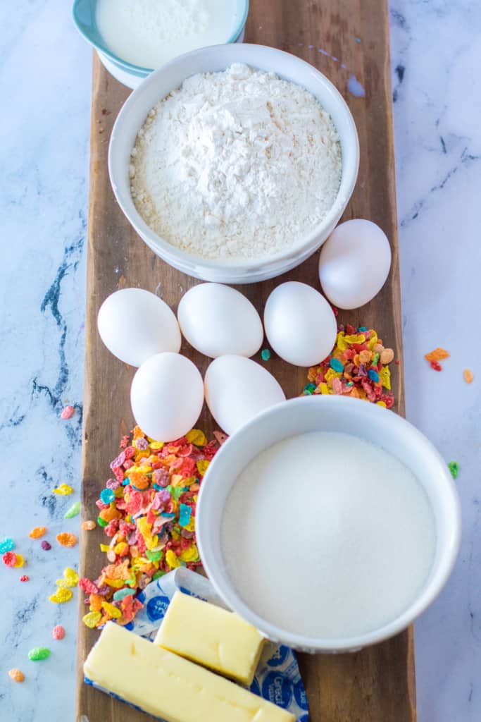 Fruity Pebbles Cake ingredients