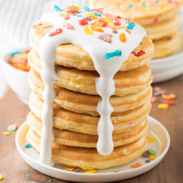 Fruity Pebbles Pancake Poppers - Sparkles to Sprinkles