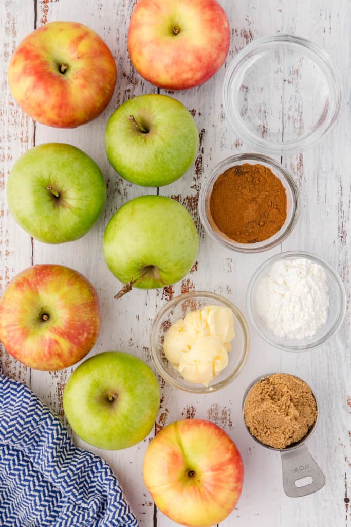 ingredients to make fried apples