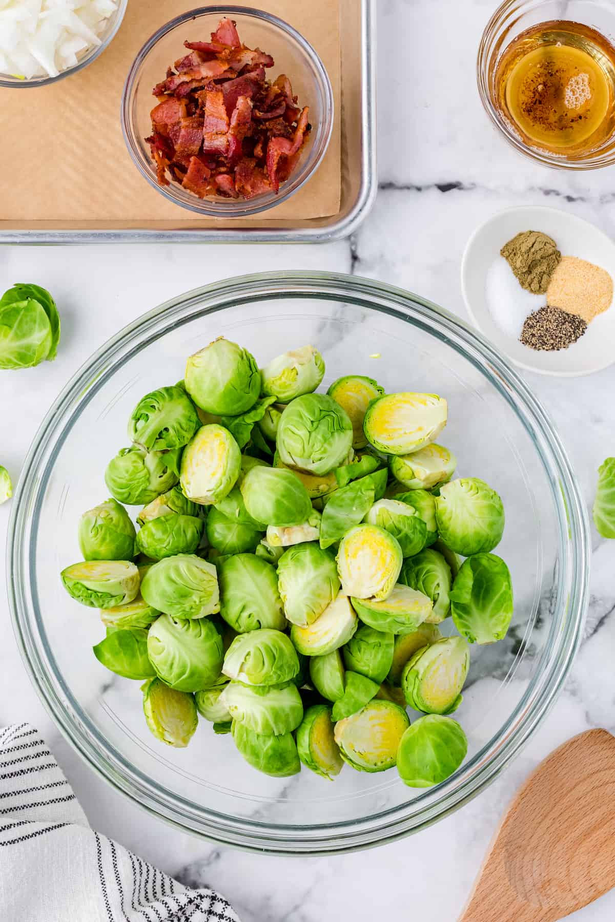 roasted brussels sprouts with bacon ingredients