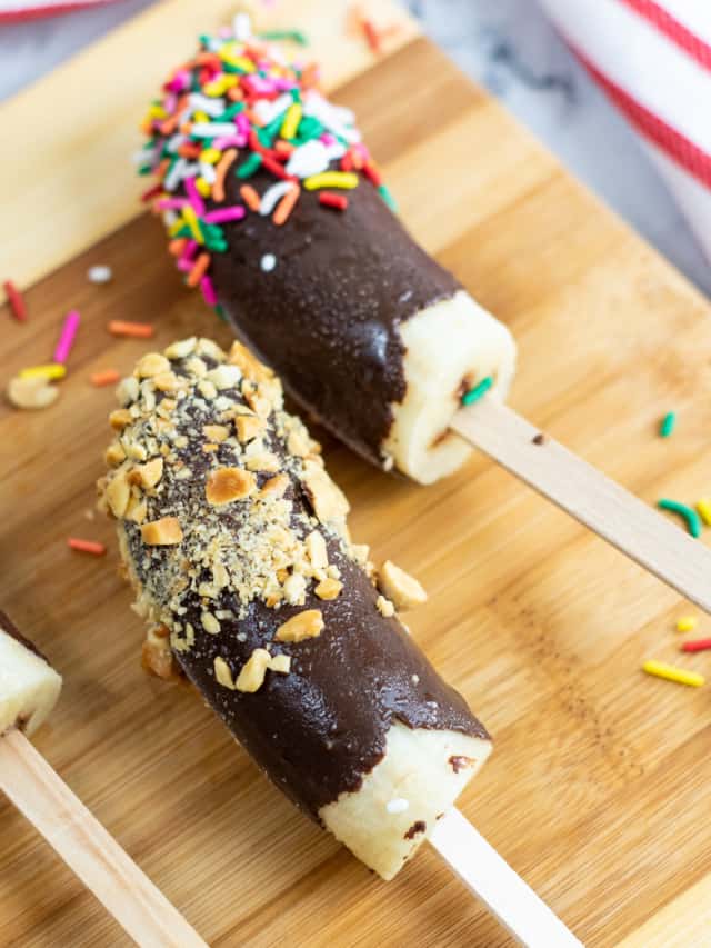 CHOCOLATE COVERED BANANA POPSICLES STORY