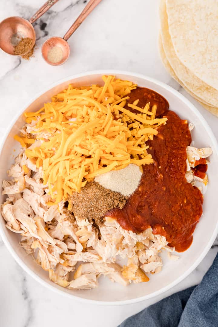 The Best BBQ Chicken Enchiladas - Main Dishes