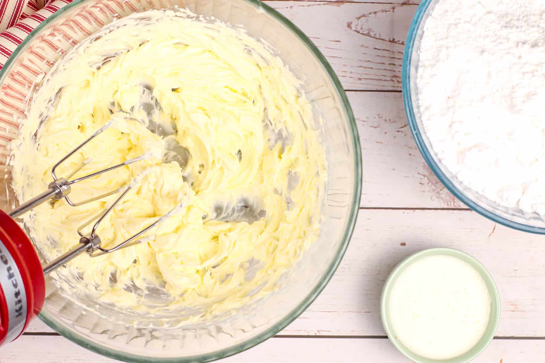 cream the butter before adding powdered sugar