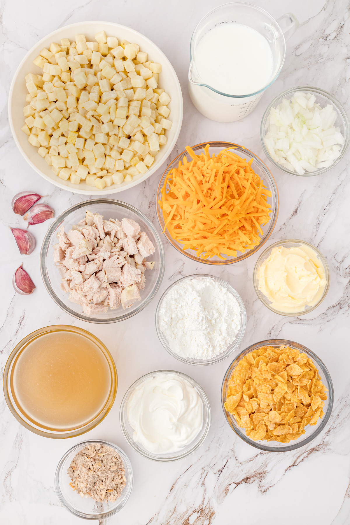 cheesy chicken hashbrown casserole ingredients