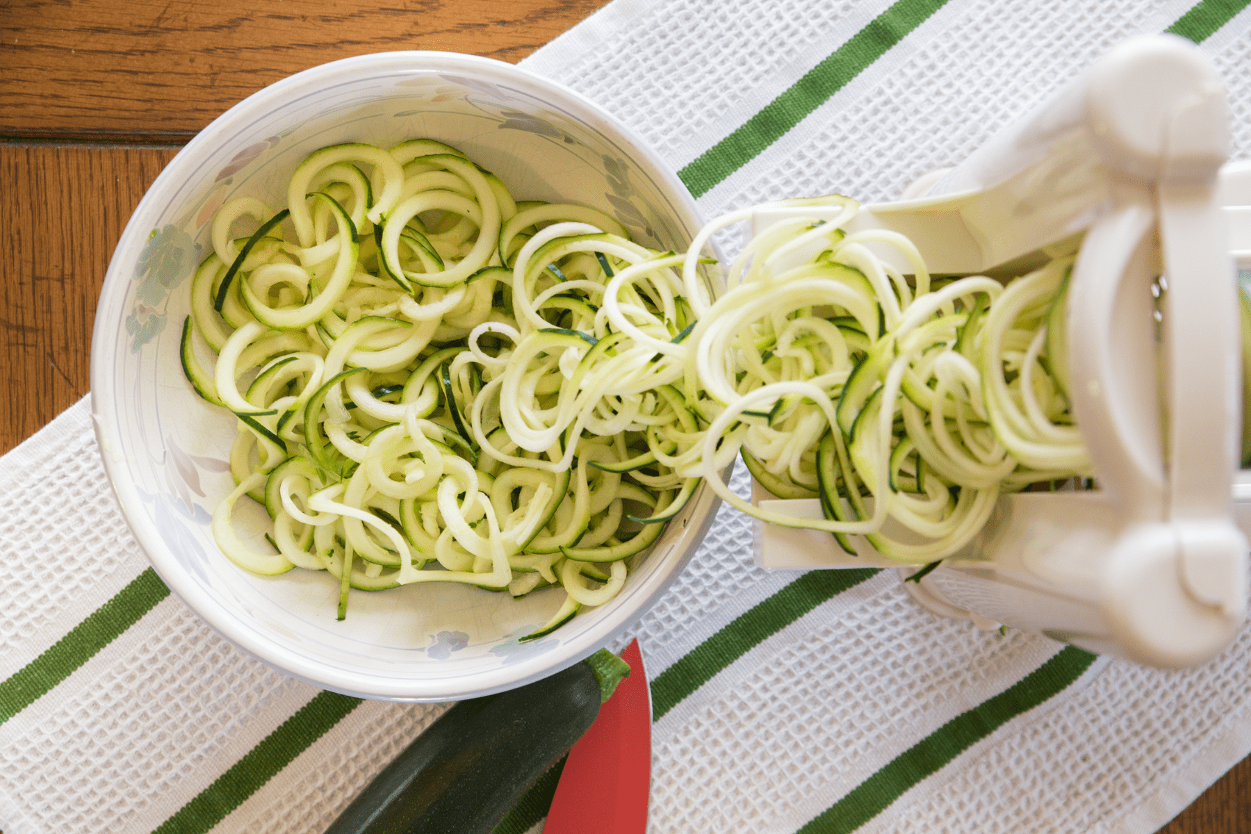 spiralize the zucchini