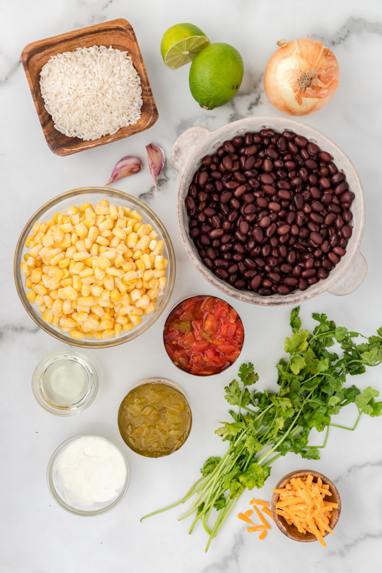 Cilantro Lime Rice with Black Beans, Corn, & Tomatoes