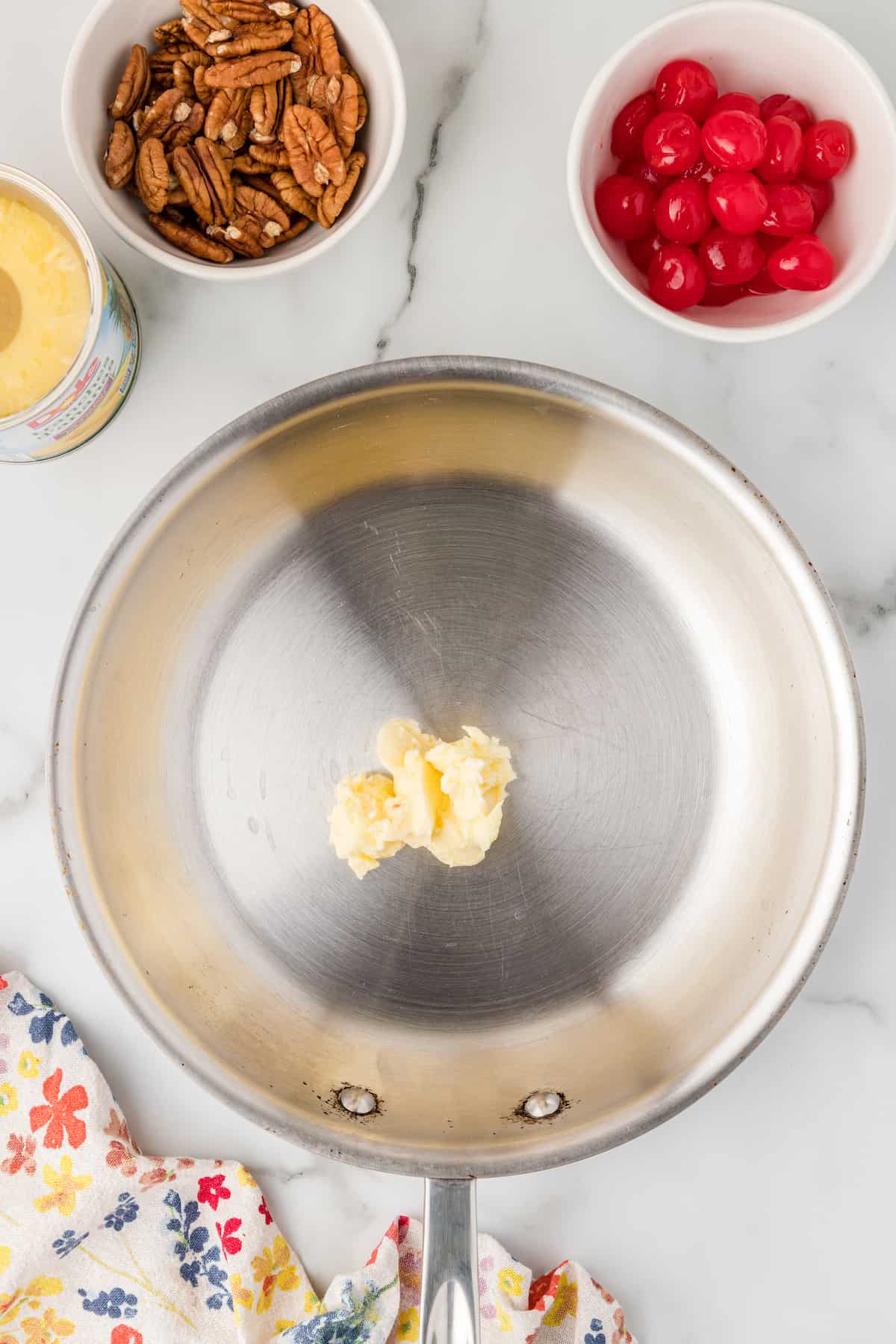 butter in a skillet