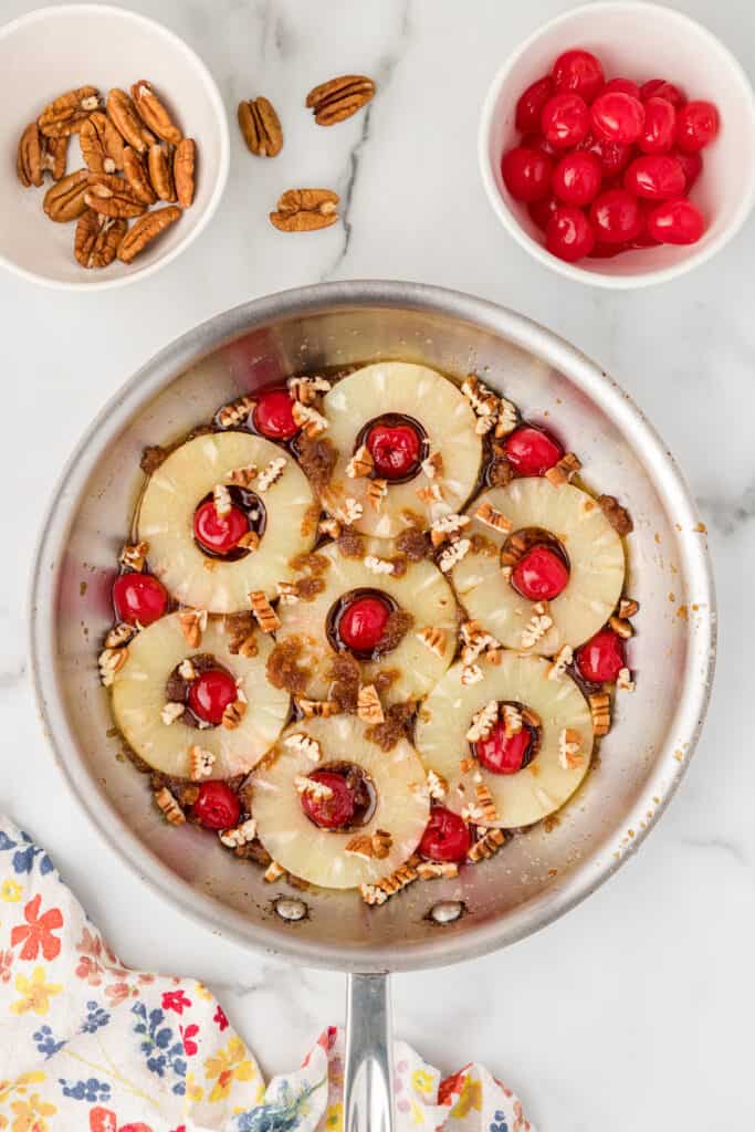 Skillet Pineapple Upside Down Cake from a Pampered Chef Recipe