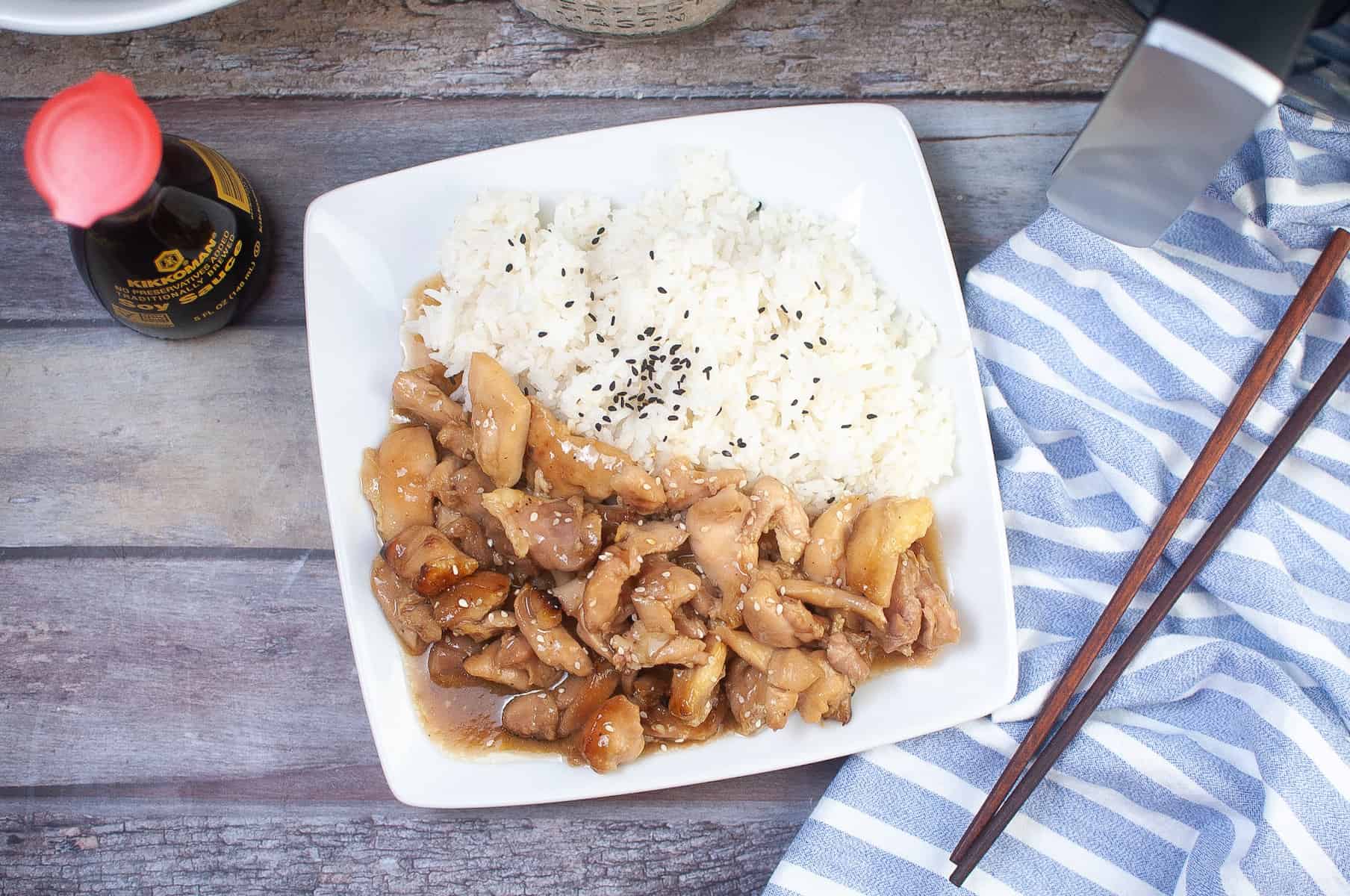 air fryer chicken teriyaki with rice