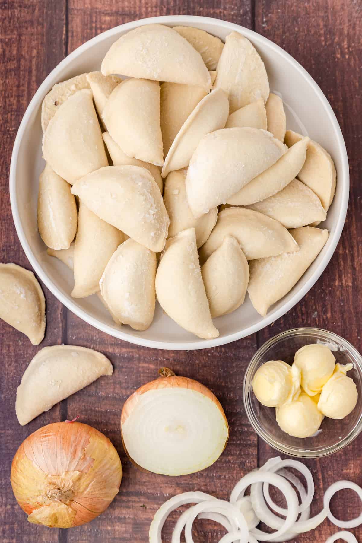 frozen pierogies with butter and onions ingredients