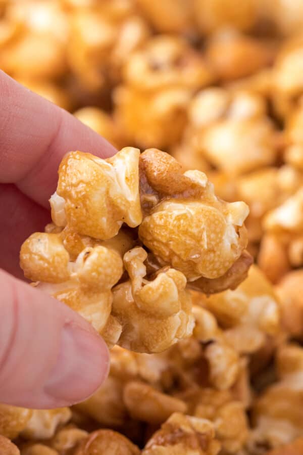 Copycat Cracker Jacks Homemade Caramel Corn with Peanuts