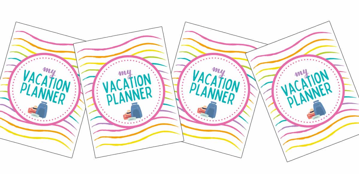 family vacation planner printable cover