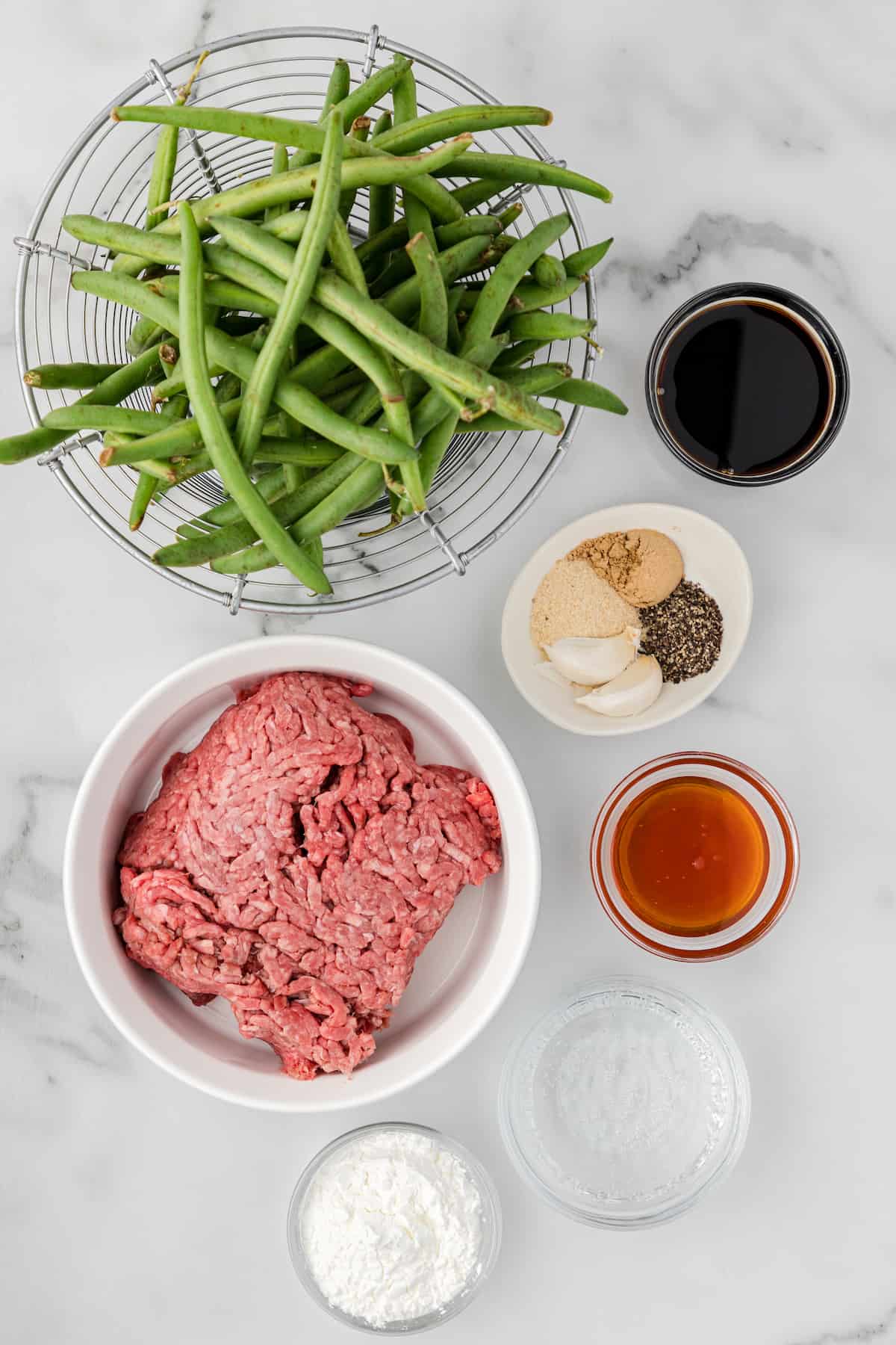 beef and green beans stir fry ingredients