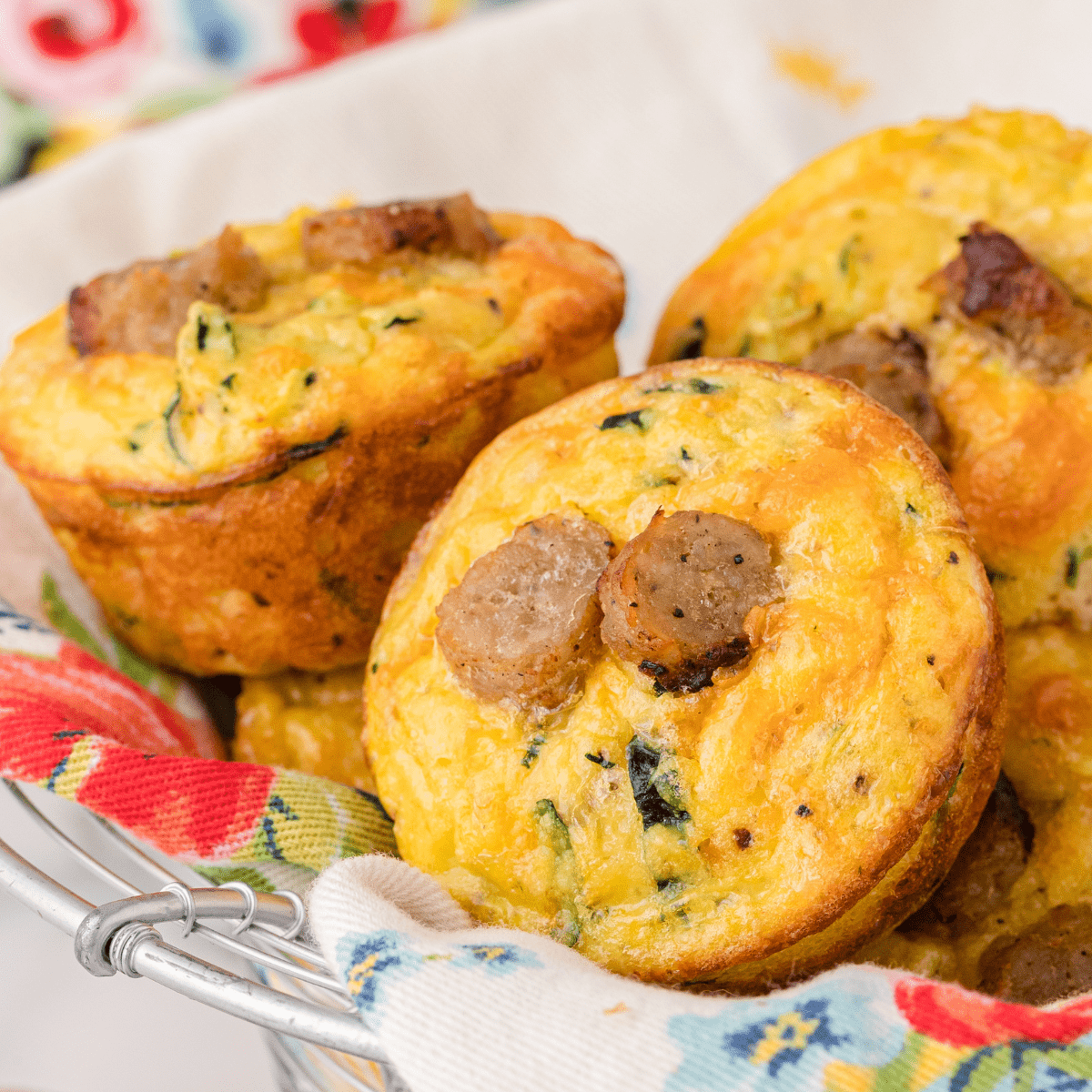 Cheddar Chive Egg Bites {High Protein, Low Carb}