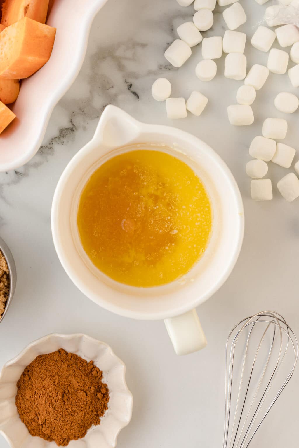 Homemade Candied Sweet Potatoes with Orange Juice and Marshmallows