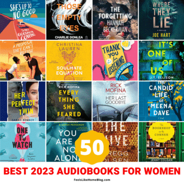 a collage of the best audiobooks of 2023